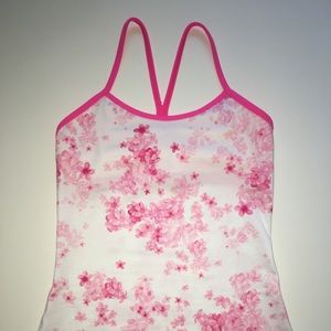 Lululemon Power Y Tank Pink Florals w/10$ off code